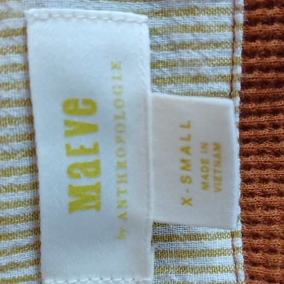 Anthropologie Maeve Eliza Henley Babydoll Waffle Print Tunic - Picture 6 of 9